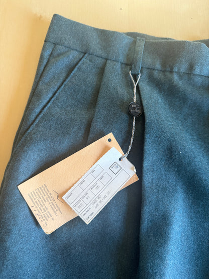 Pantaloni anni ‘80 in flanella verde pino (NOS) - tg. 52