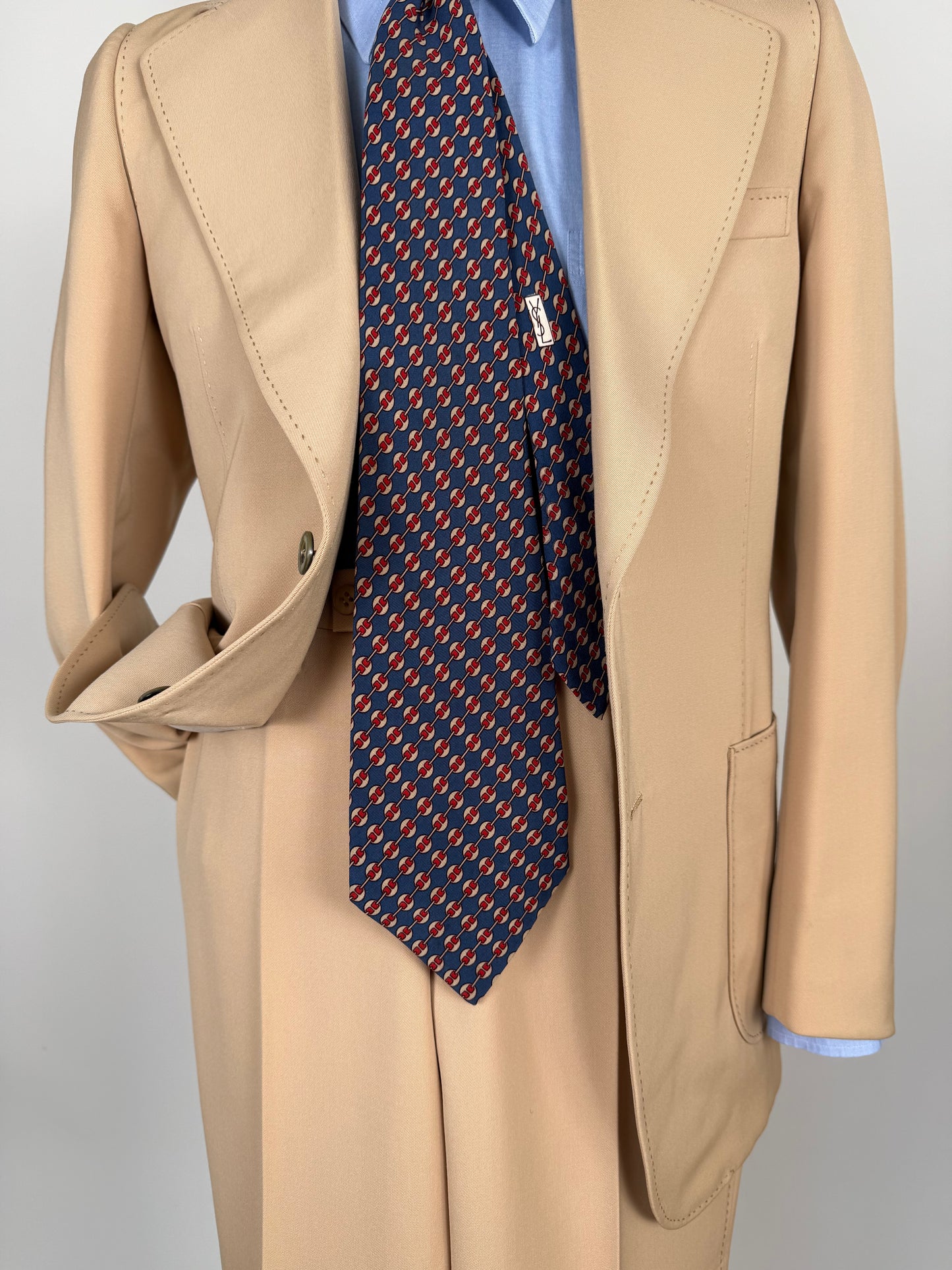 Completo anni ‘70 twill pettinato beige - tg. 42/44