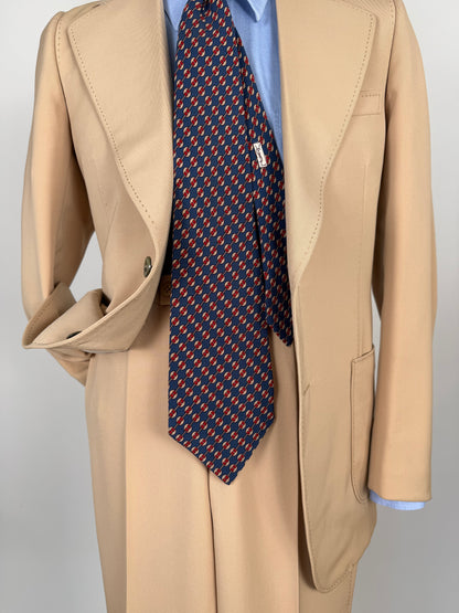 Completo anni ‘70 twill pettinato beige - tg. 42/44