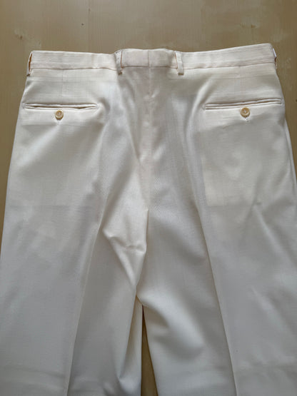 Pantaloni Pierre Cardin fresco lana avorio anni ‘80 (NOS) - tg. 50
