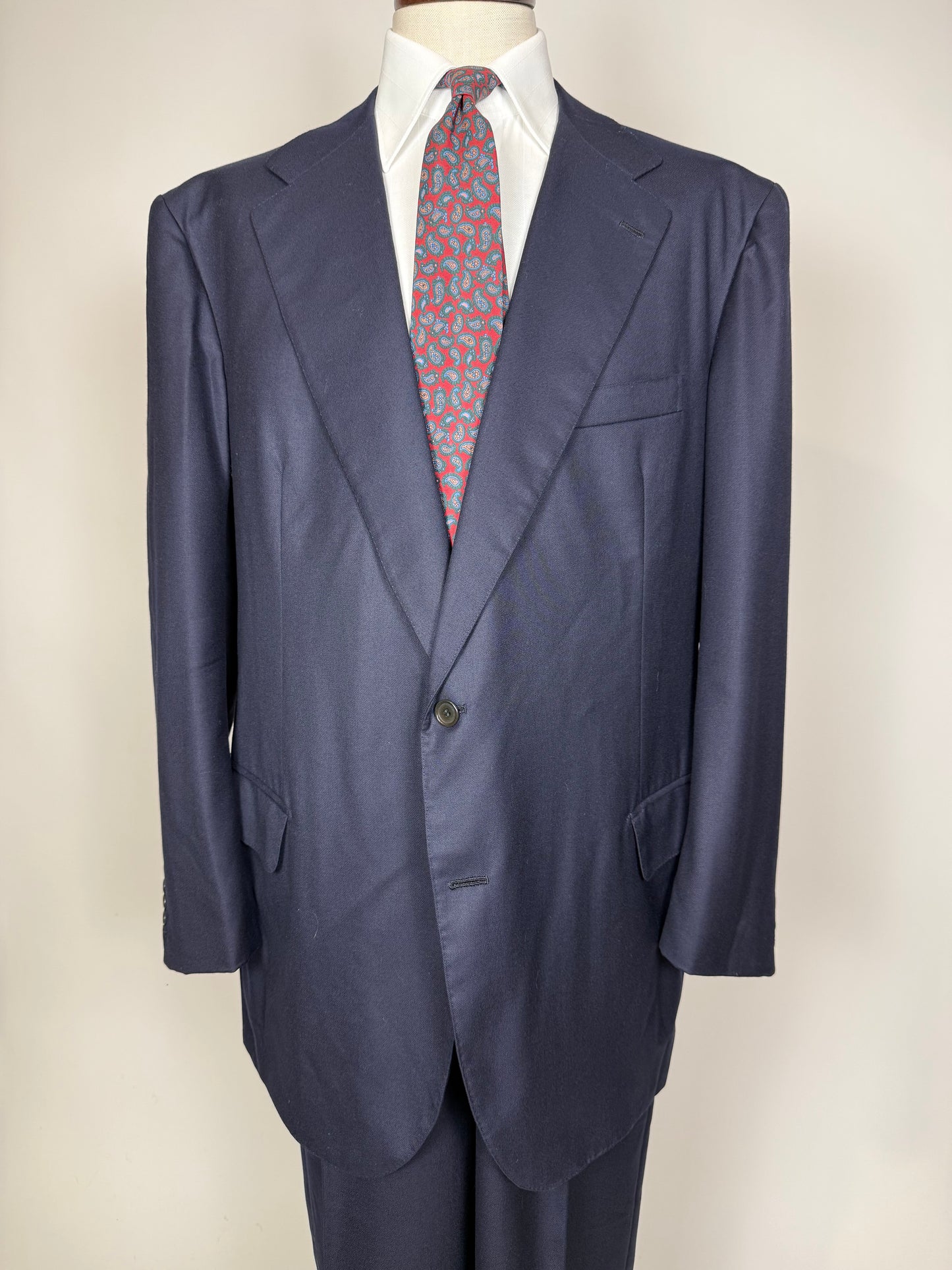 Completo sartoriale anni ‘80 flanella lana e cashmere - tg. 62