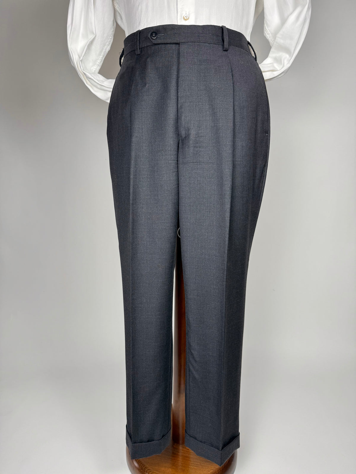 Pantaloni Burberry flanella pettinata antracite - tg. 50