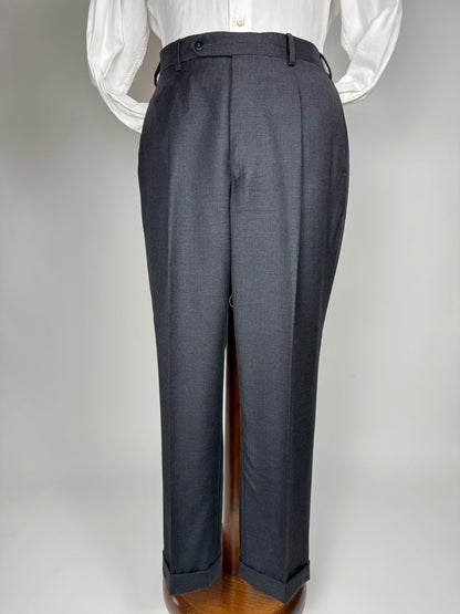 Pantaloni Burberry flanella pettinata antracite - tg. 50