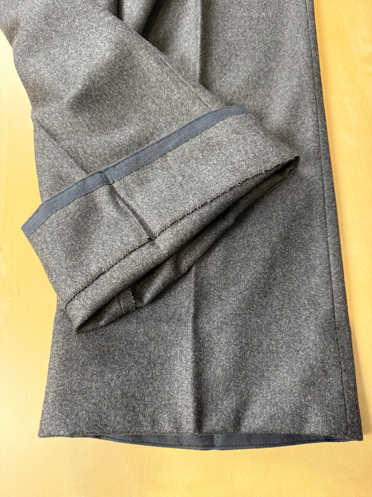 Pantaloni sartoriali anni ‘70/‘80 flanella grigia - tg. 52