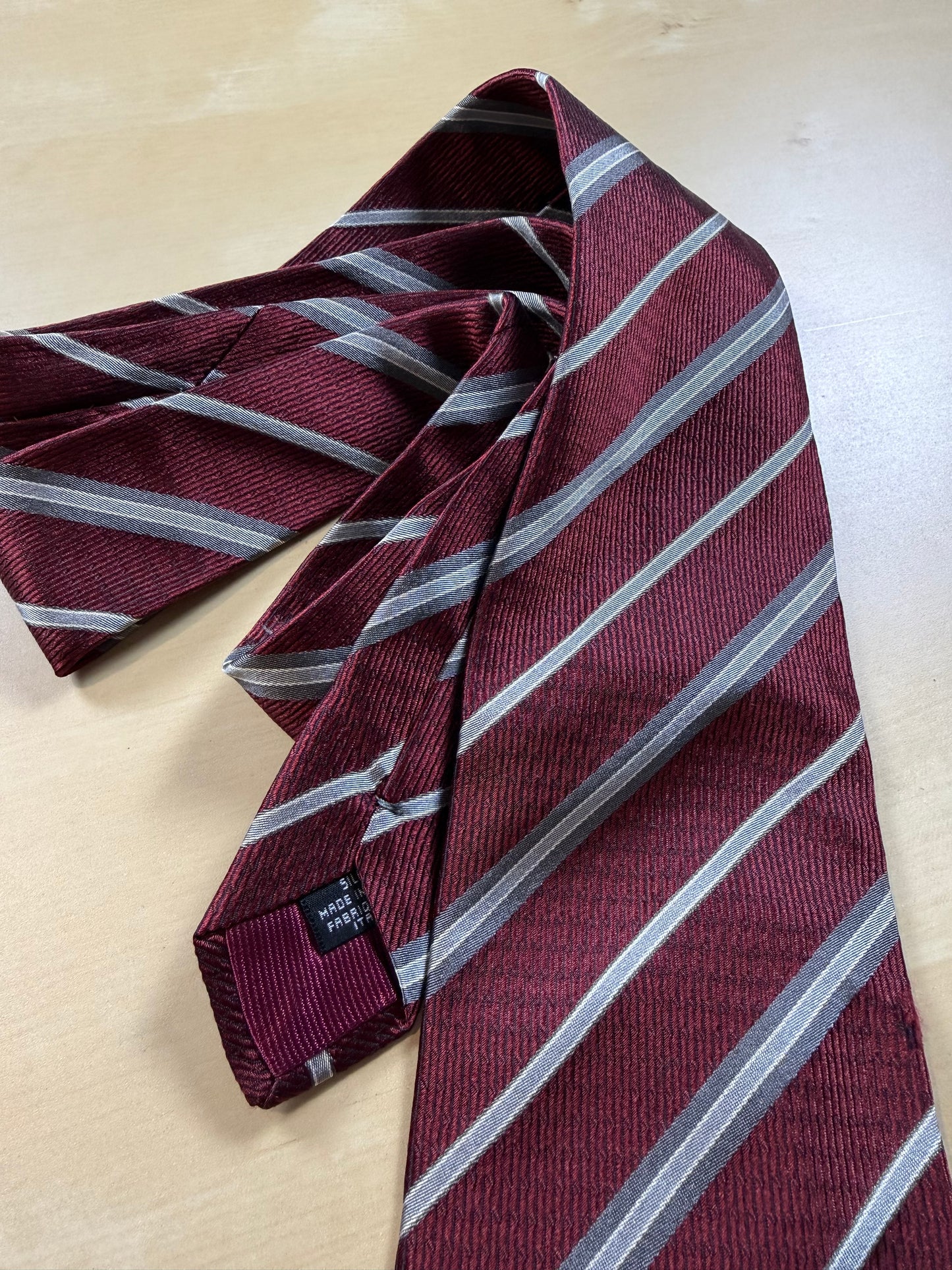 Cravatta Prochownick regimental rosso grigio