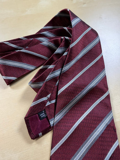 Cravatta Prochownick regimental rosso grigio