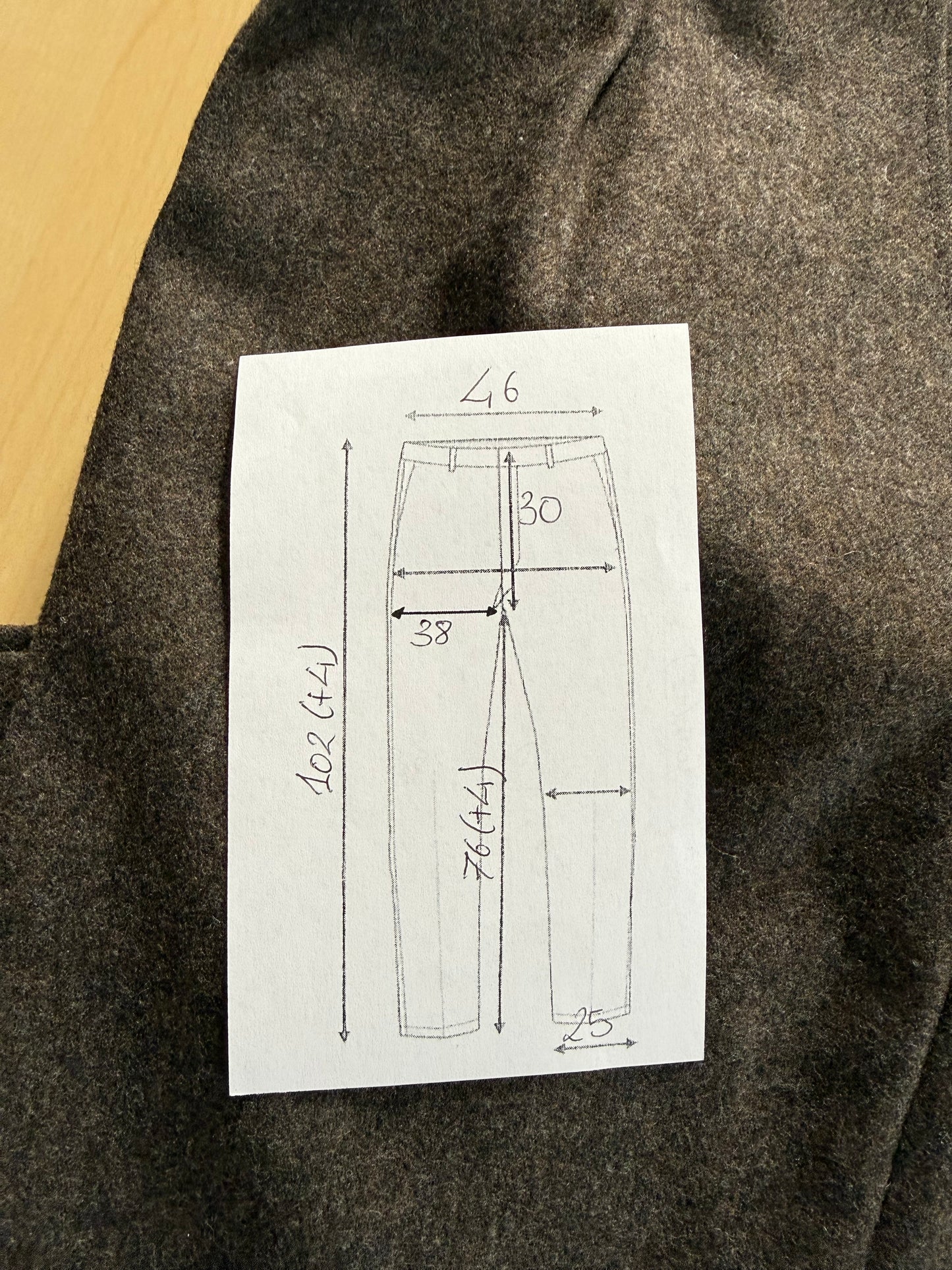 Pantaloni in flanella marrone anni ‘80 - tg. 52