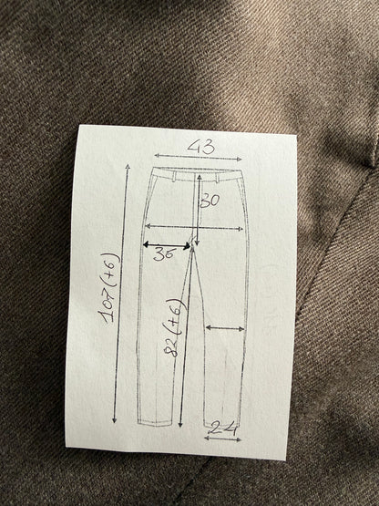 Pantaloni anni ‘80 covert marrone tabacco - tg. 48/50