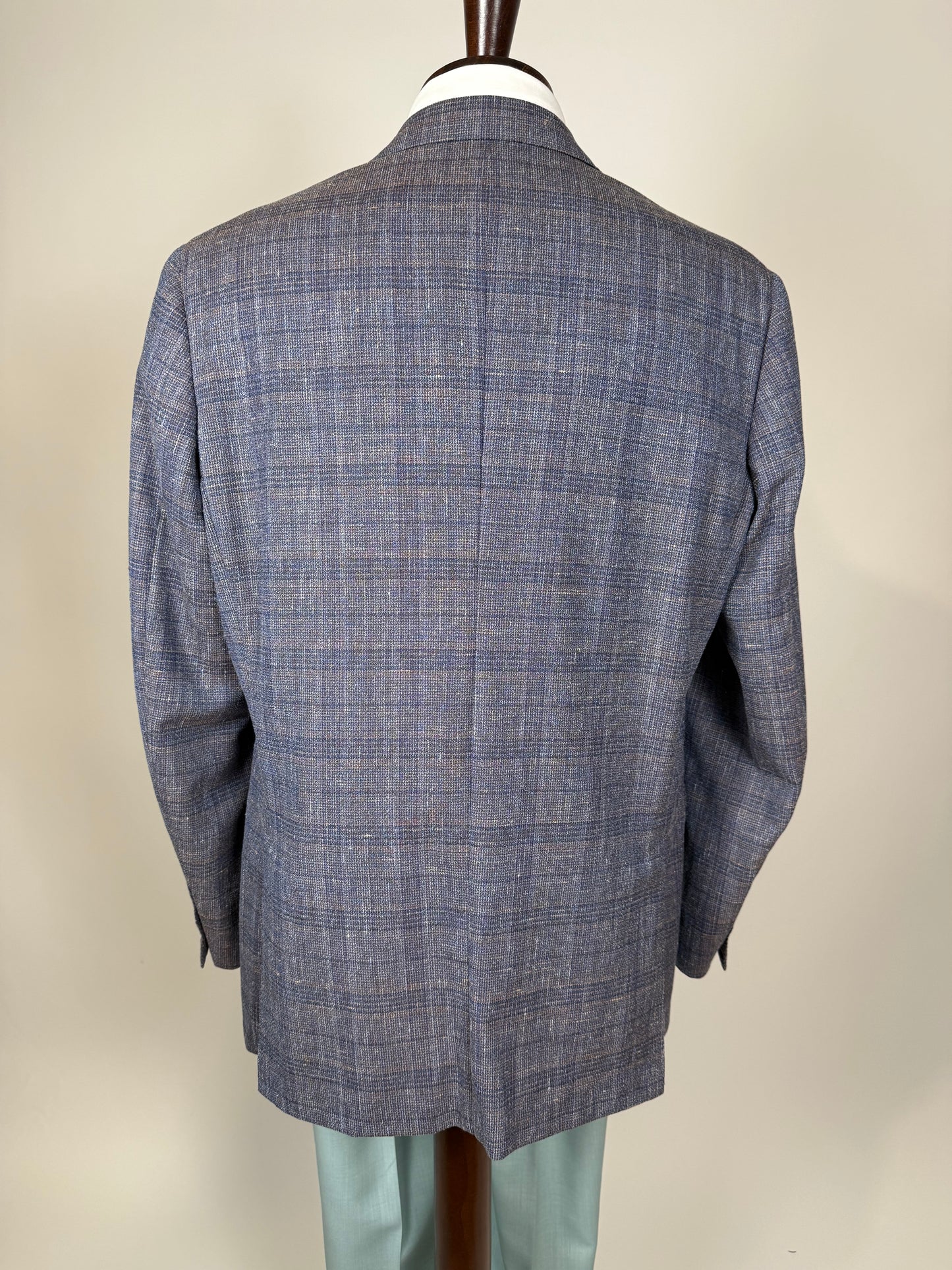 Giacca estiva in hopsack lana seta lino e cotone lilla - tg. 54