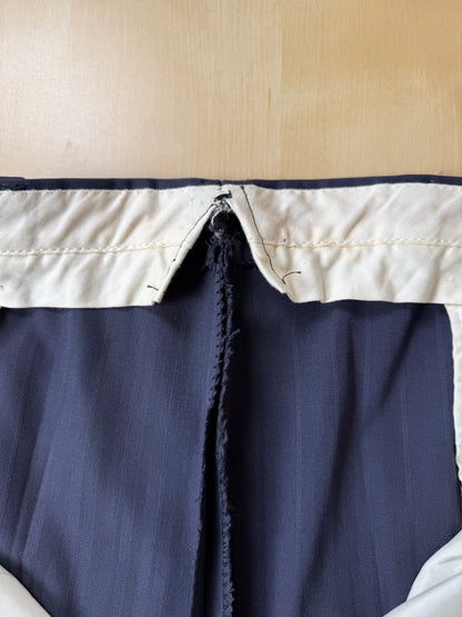 Pantaloni anni ‘80 lana pettinata trama spigata - tg. 52