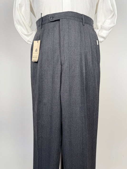 Pantaloni flanella grigia riga rossa anni ‘90 (NOS) - tg. 48/50