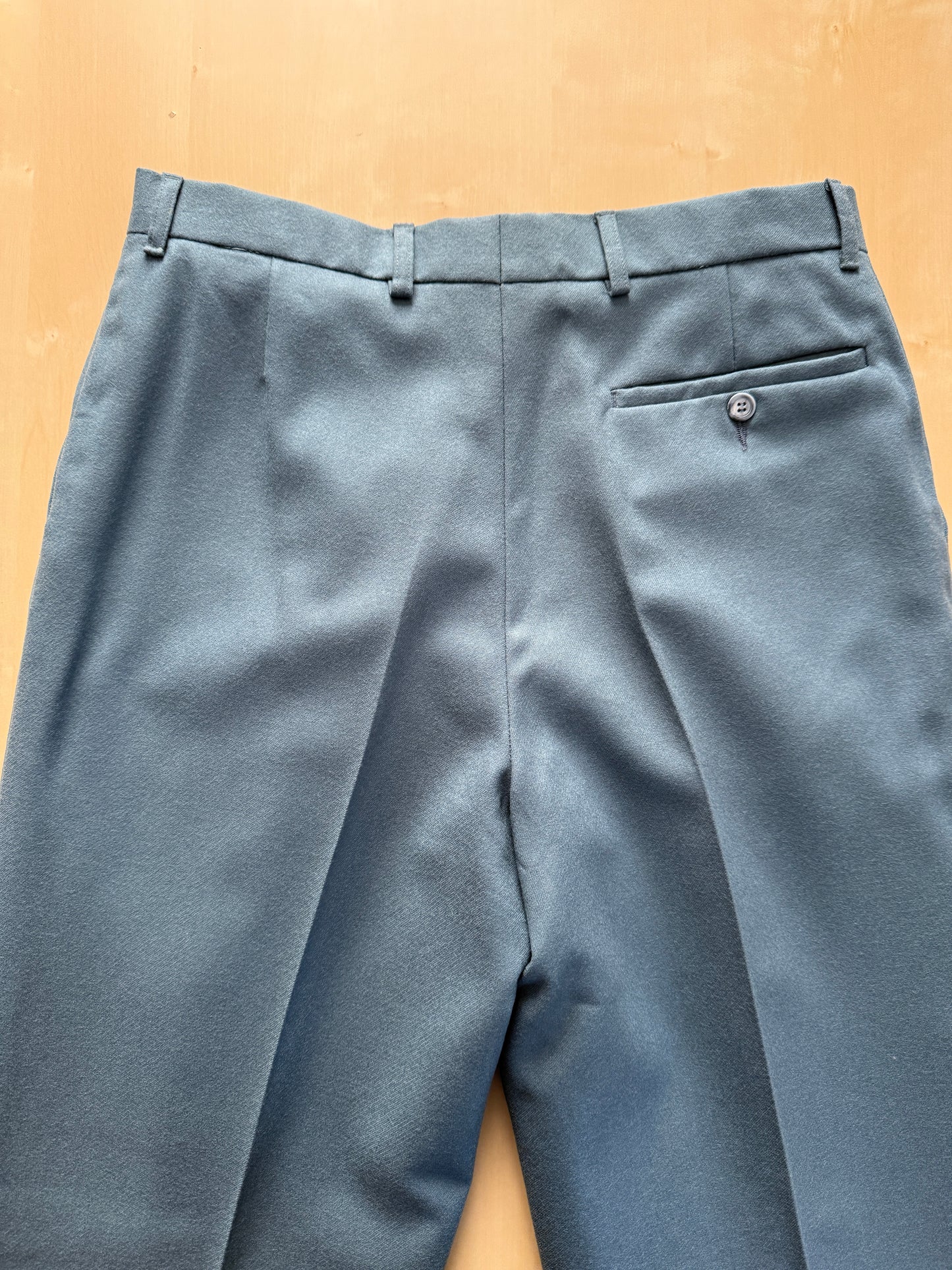 Pantaloni anni ‘80 flanella verde petrolio (NOS) - tg. 48