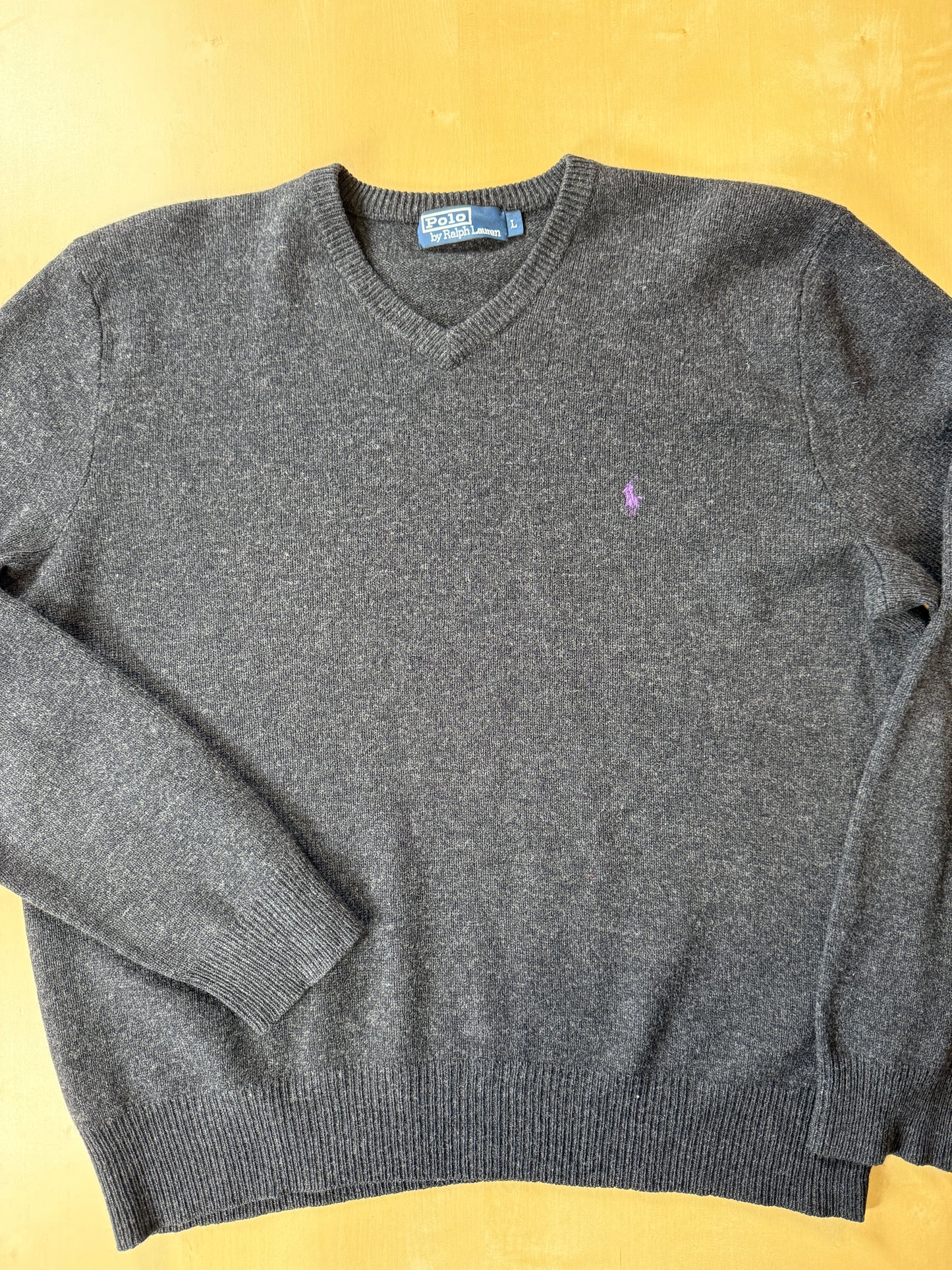 Pullover Ralph Lauren pura lana antracite - L