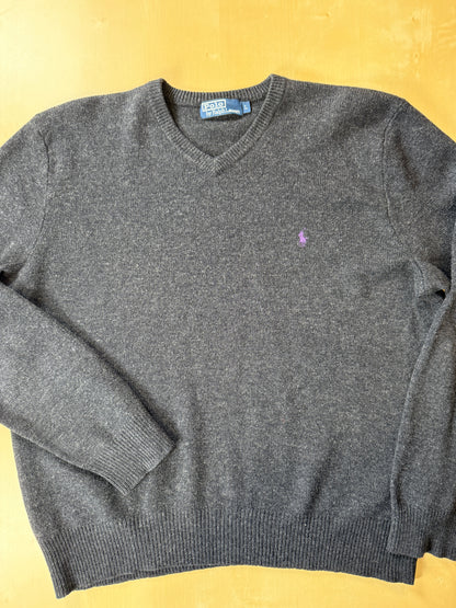 Pullover Ralph Lauren pura lana antracite - L