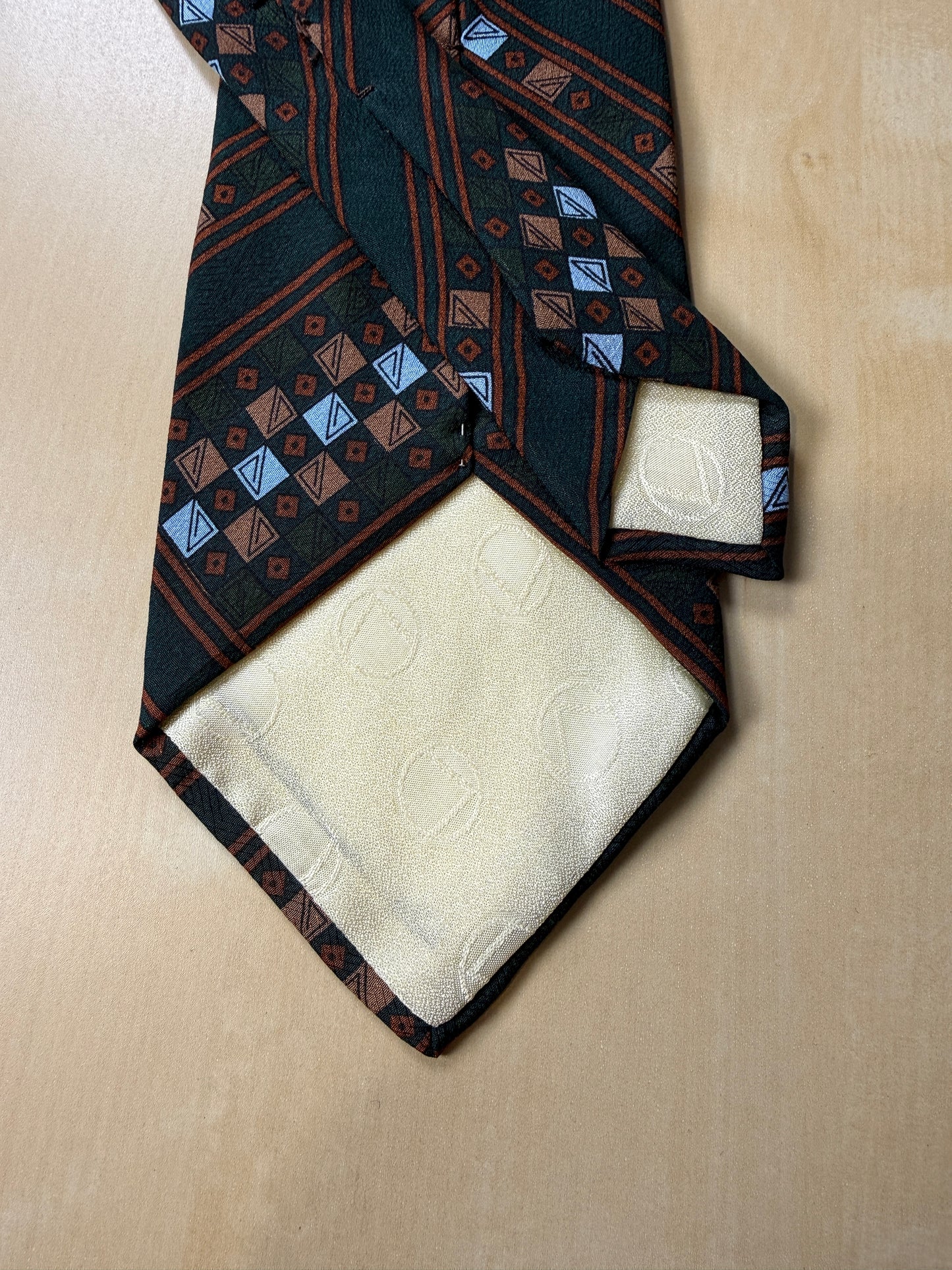 Cravatta Valentino anni ‘70 geometrica jacquard