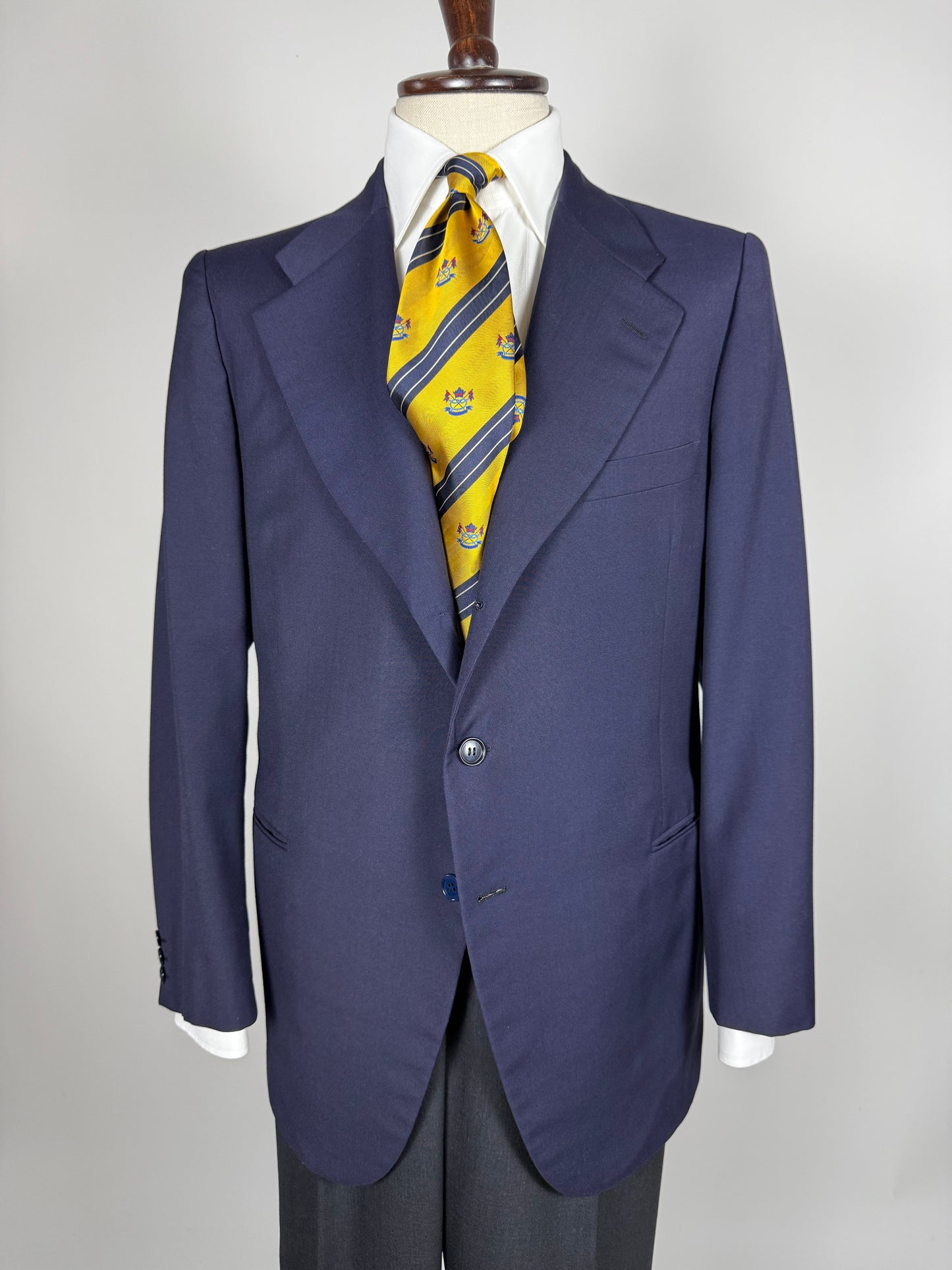 Giacca anni '60/'70 lana-terital blu - tg. 50/52
