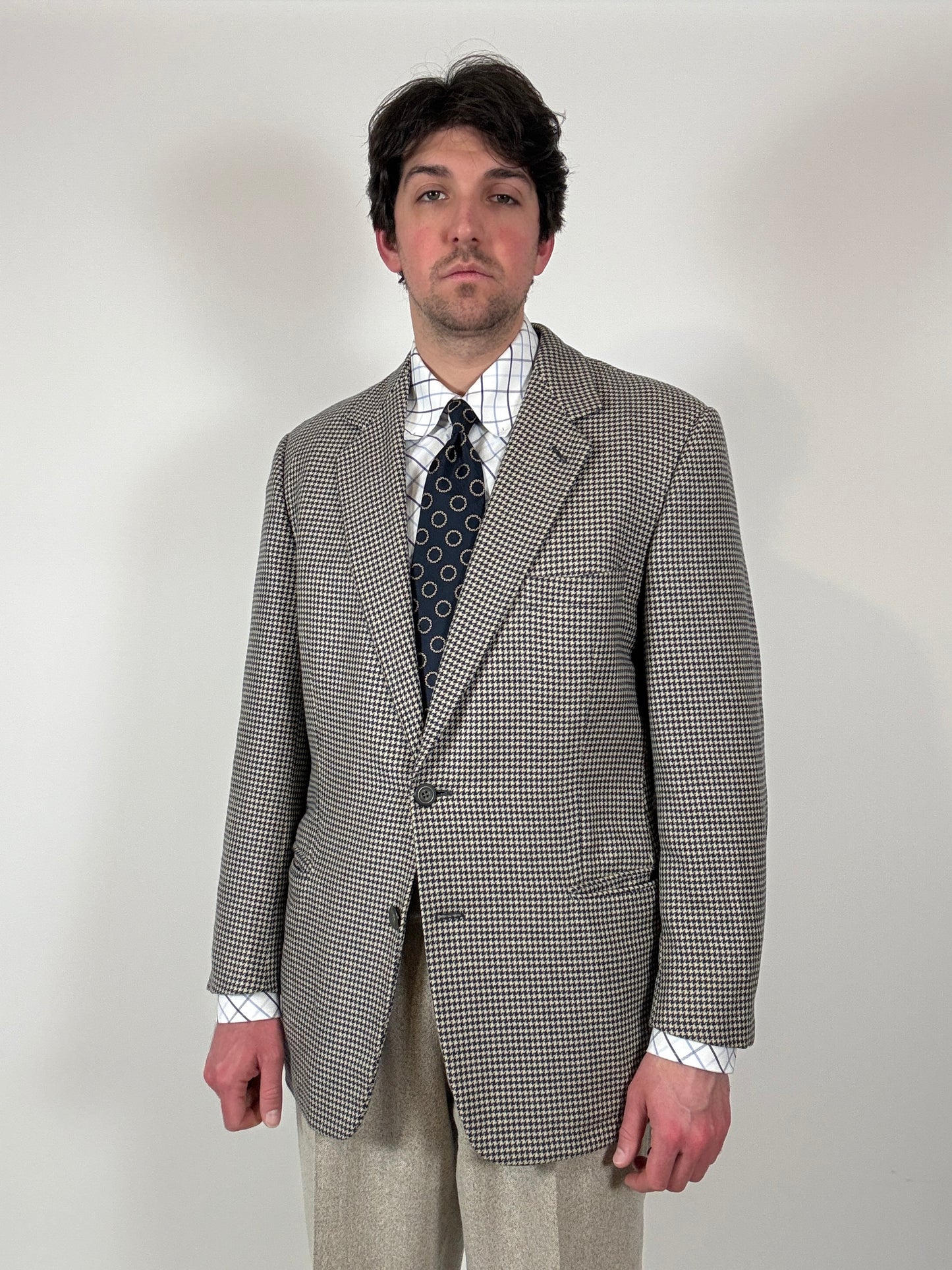 Giacca Hilton anni ‘80 100% cashmere pied-de-poule - tg. 50