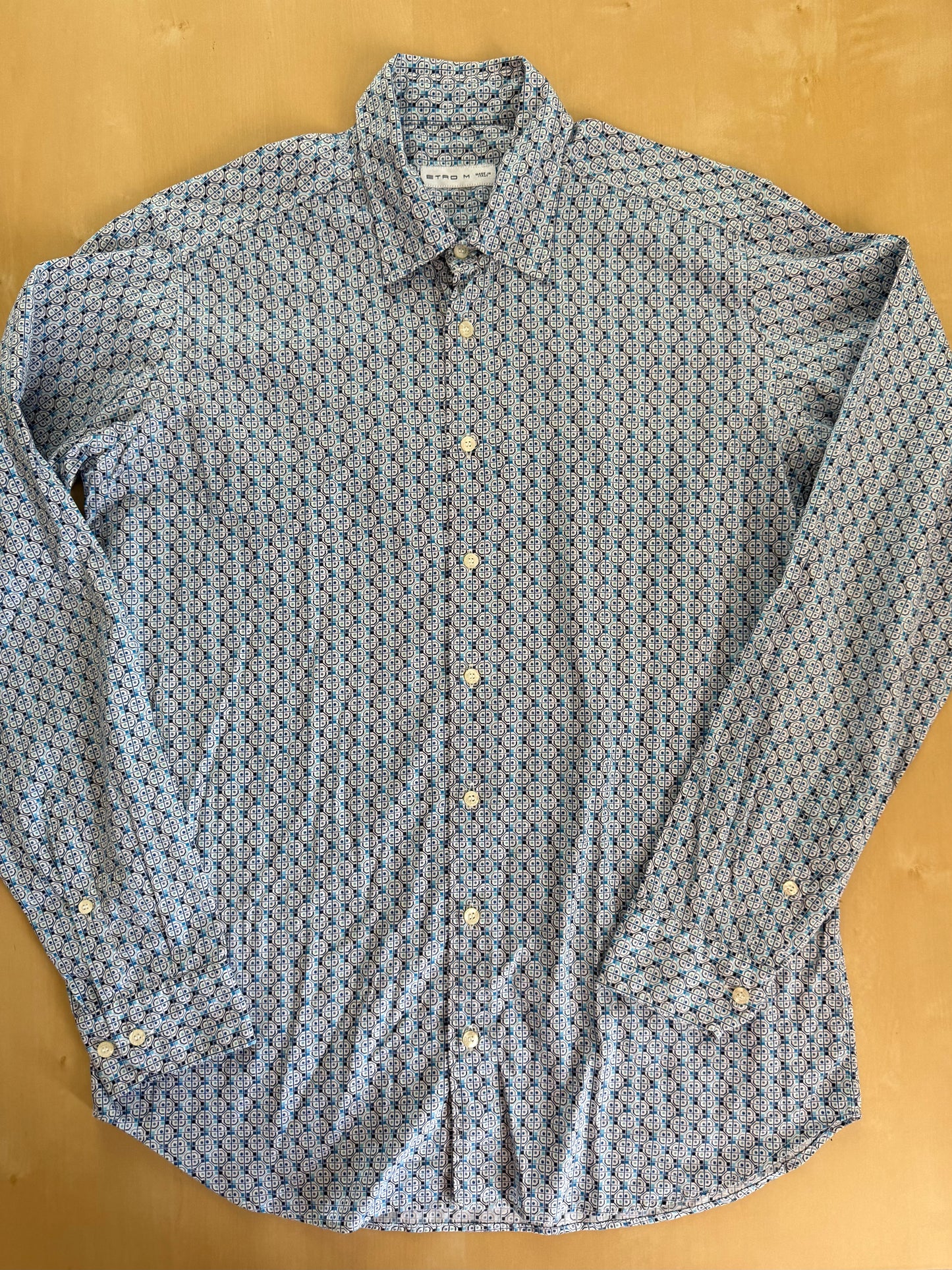 Camicia Etro fantasia geometrica - S/M collo 39