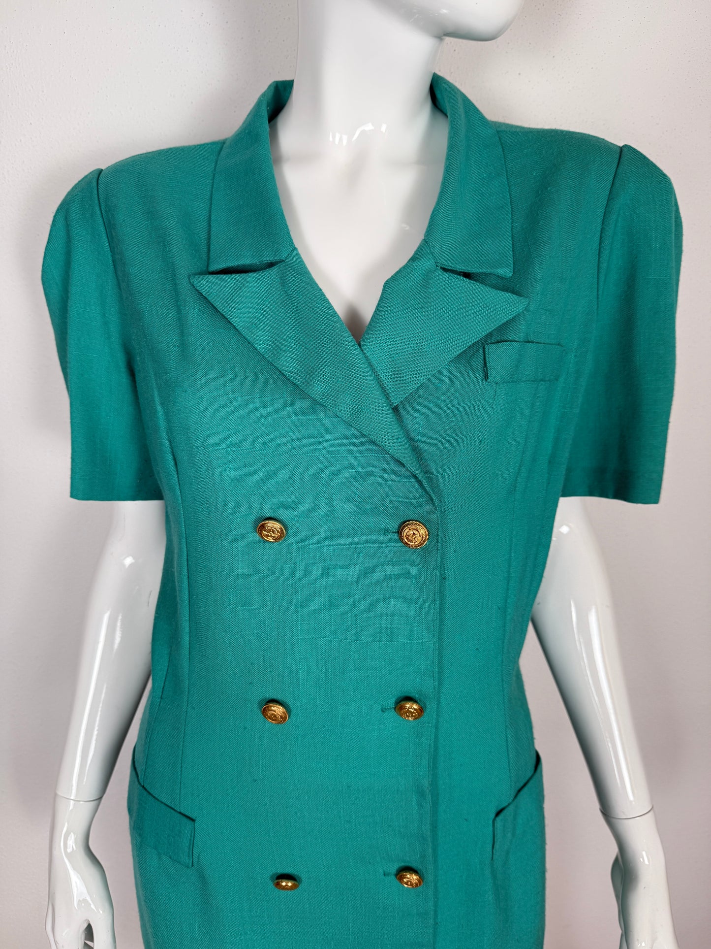Abito blazer americano anni ‘70/‘80 verde acqua - tg. S/M