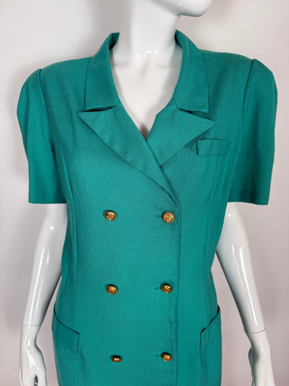 Abito blazer americano anni ‘70/‘80 verde acqua - tg. S/M