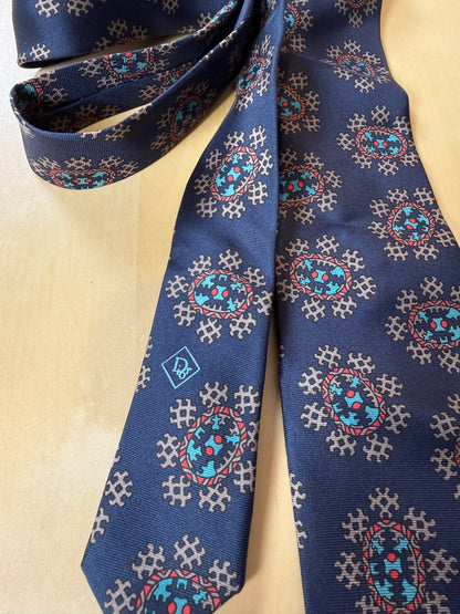Cravatta Dior vintage medaglioni
