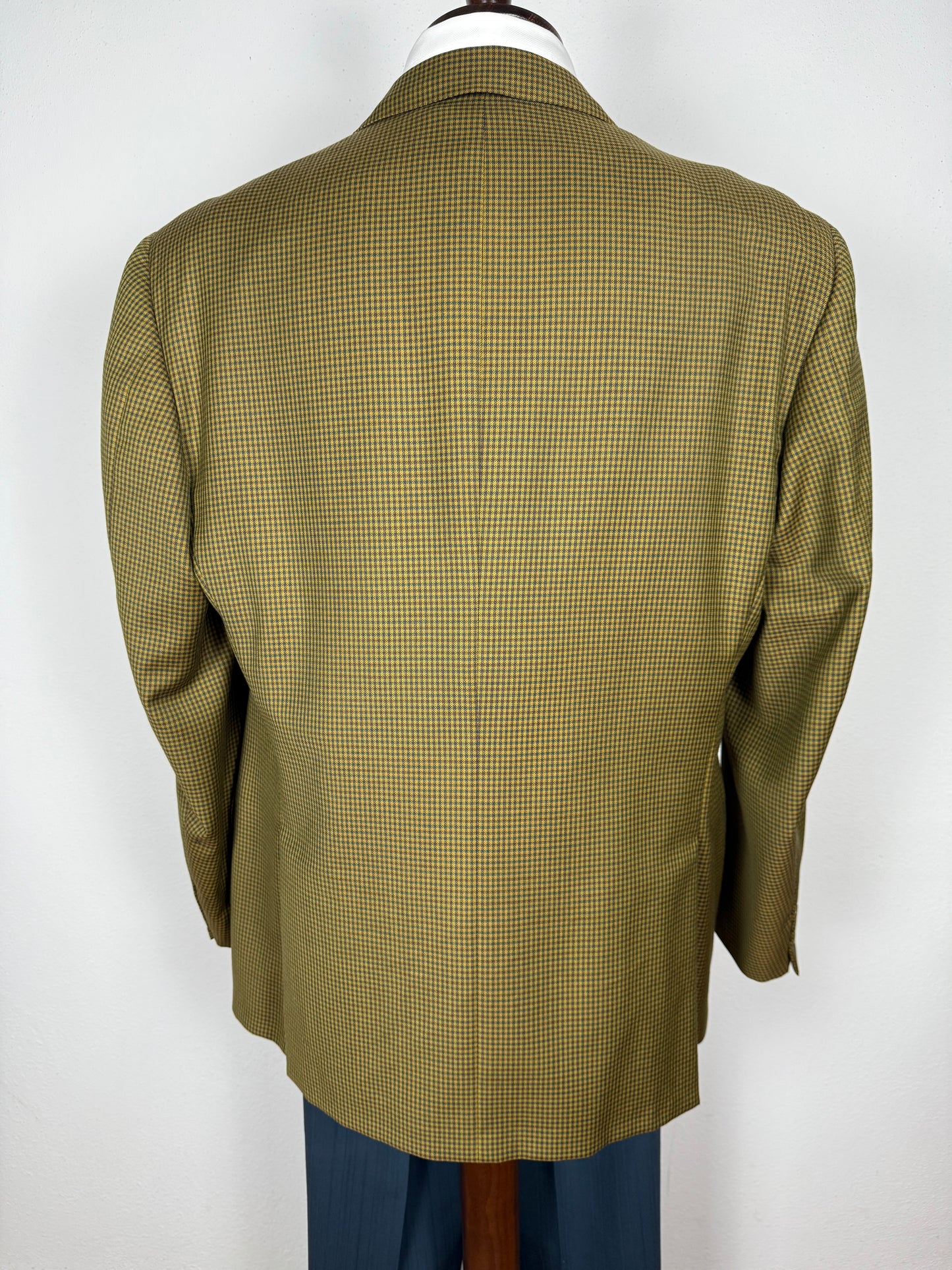 Giacca anni ‘80 flanella pied-de-poule verde - tg. 54