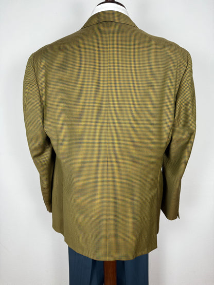 Giacca anni ‘80 flanella pied-de-poule verde - tg. 54