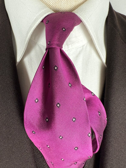 Cravatta Balmain fucsia micro fantasia