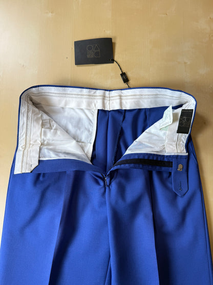 Pantaloni fresco lana blu china anni '80 (NOS) - tg. 44