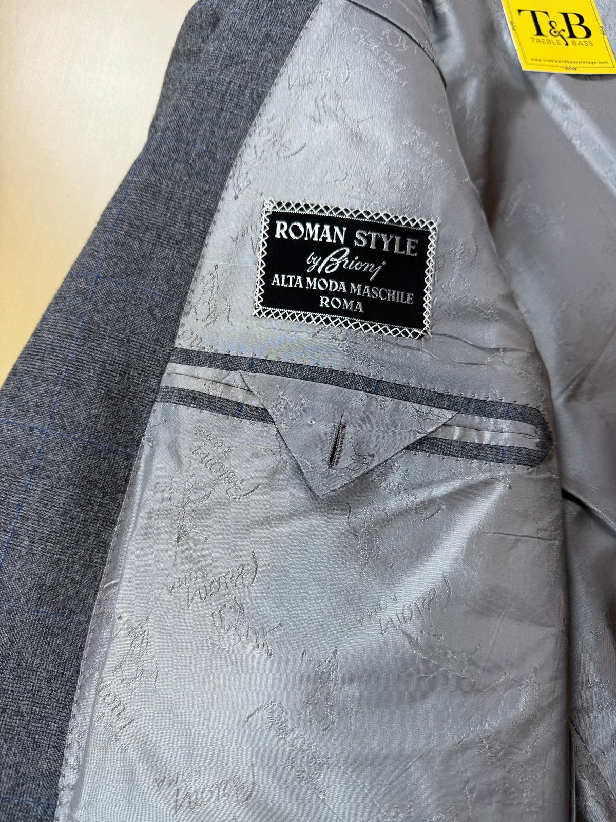 Giacca Brioni anni '80 flanella principe di Galles - tg. 52/54
