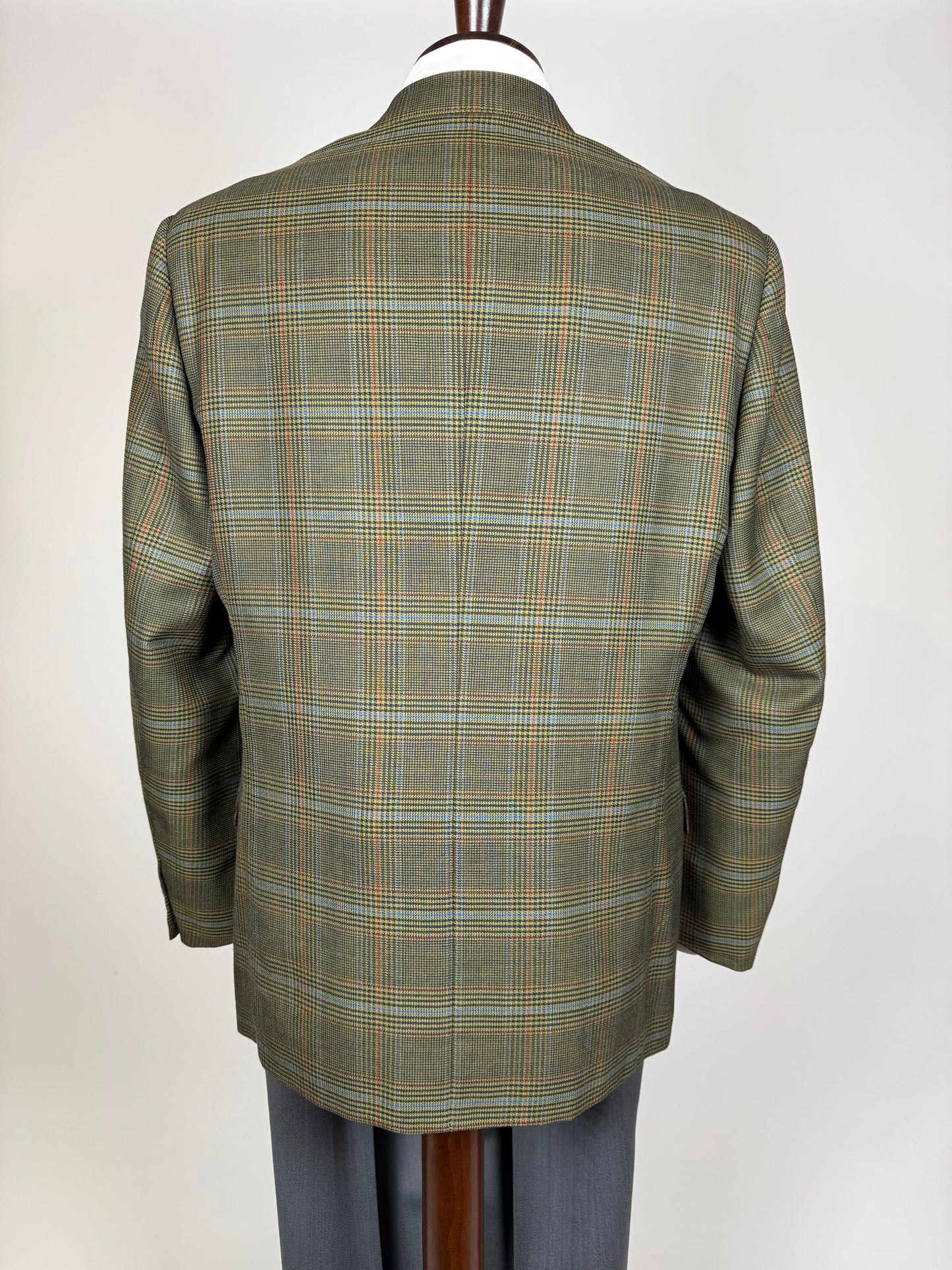 Giacca Valentino anni ‘80 hopsack principe di Galles verde - tg. 50/52