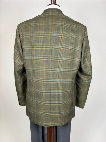 Giacca Valentino anni ‘80 hopsack principe di Galles verde - tg. 50/52