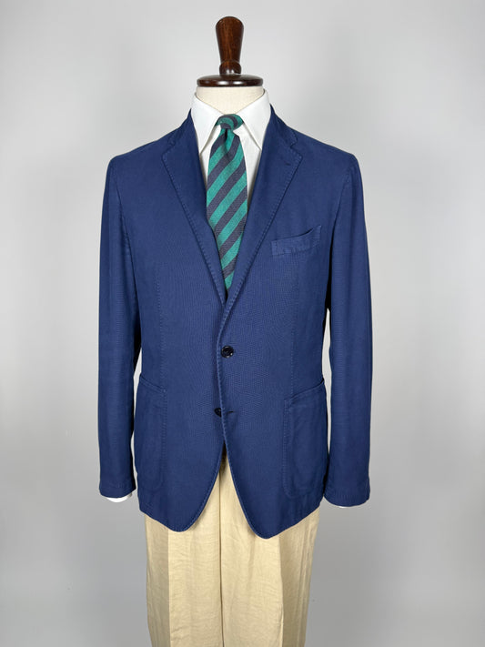 Giacca Tagliatore in piquet cotone e seta blu - tg. 50