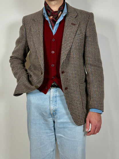 Giacca anni ‘70 in tweed multicolore - tg. 48/50