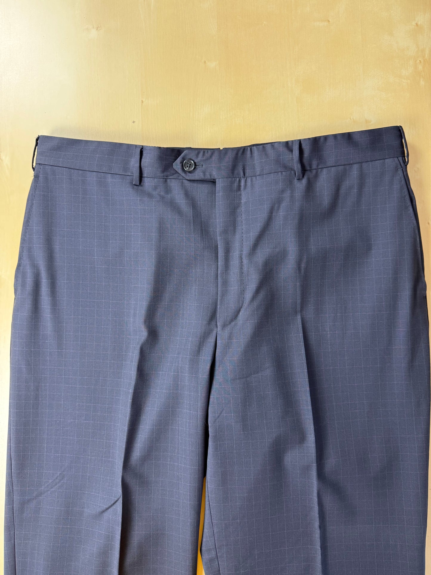 Completo Corneliani fresco lana blu a quadri - tg. 52/54