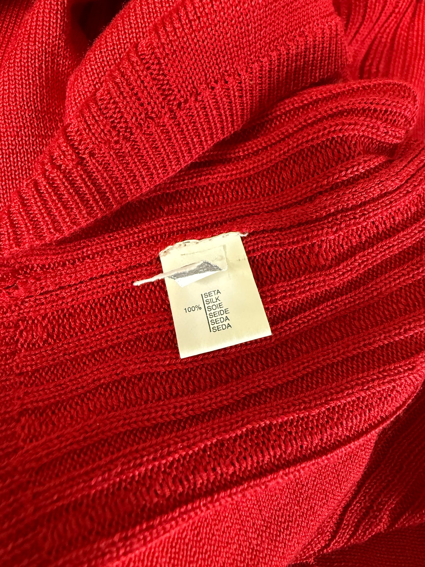 Maglia dolcevita smanicata in pura seta La Perla Malizia - tg. M