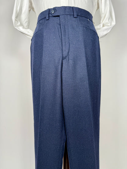 Pantaloni flanella blu tasche western (NOS) - tg. 48