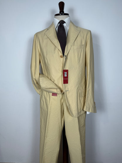 Completo estivo in puro cotone sfoderato color crema (NOS) - tg. 48/50