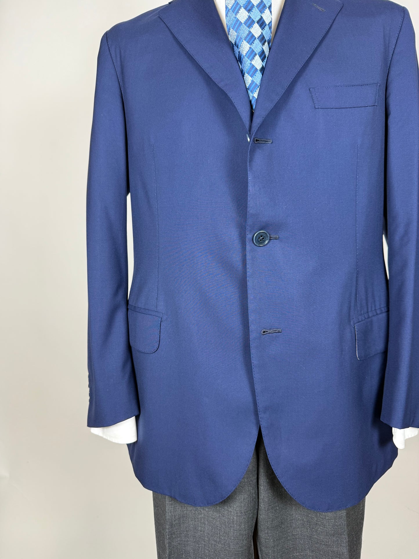 Giacca sartoriale in fresco lana blu - tg. 50/52