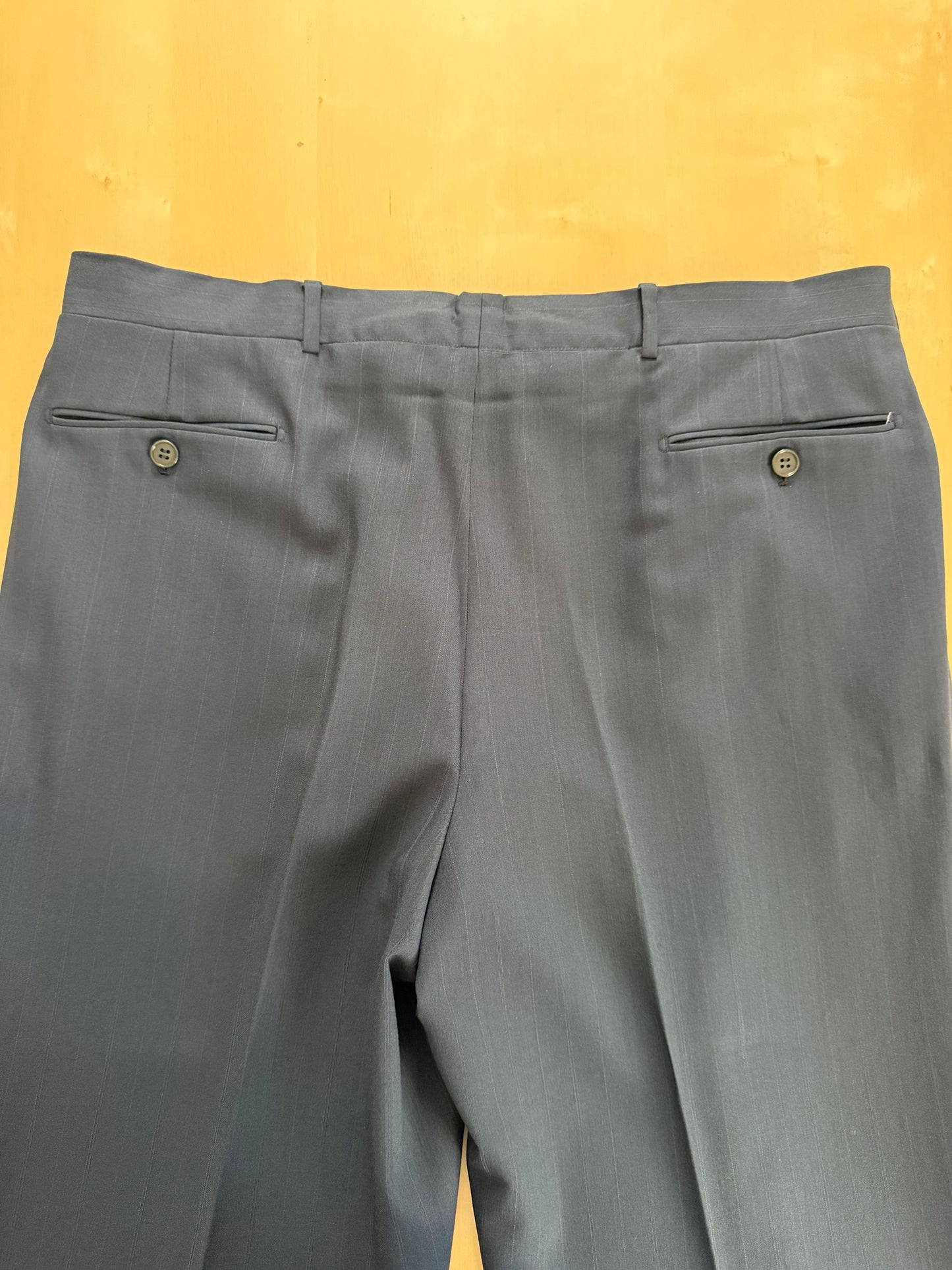Completo anni '80 lana pettinata verde-blu petrolio - tg. 52