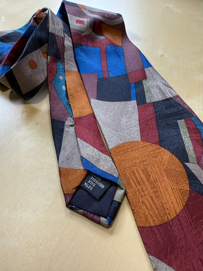 Cravatta Renoma stampa astratta jacquard