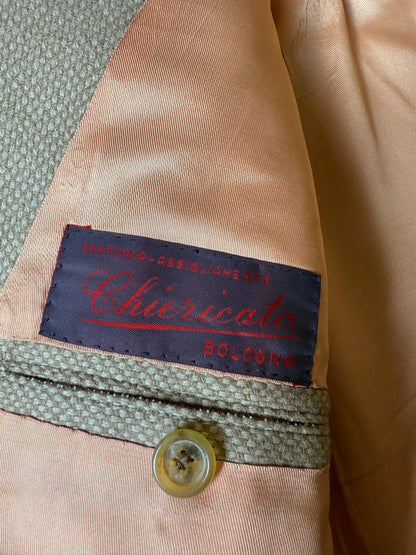 Giacca anni ‘60 sartoriale occhio di pernice color cammello - tg. 50/52