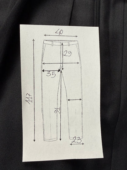 Pantaloni fresco lana blu notte anni '80 (NOS) - tg. 46