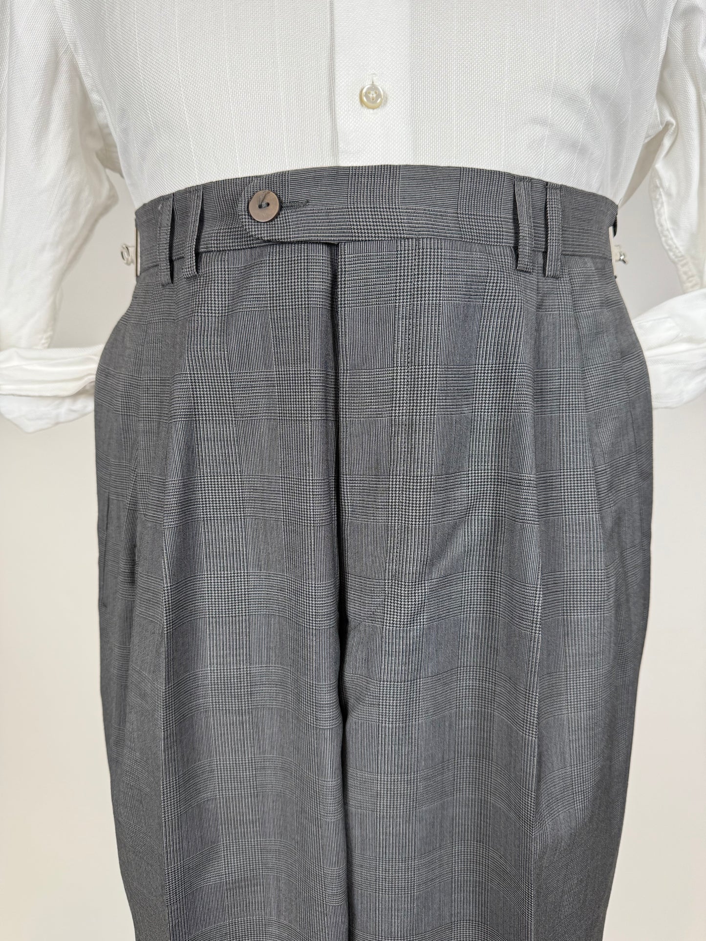 Pantaloni fresco lana principe di Galles anni '80 NOS - tg. 44/46