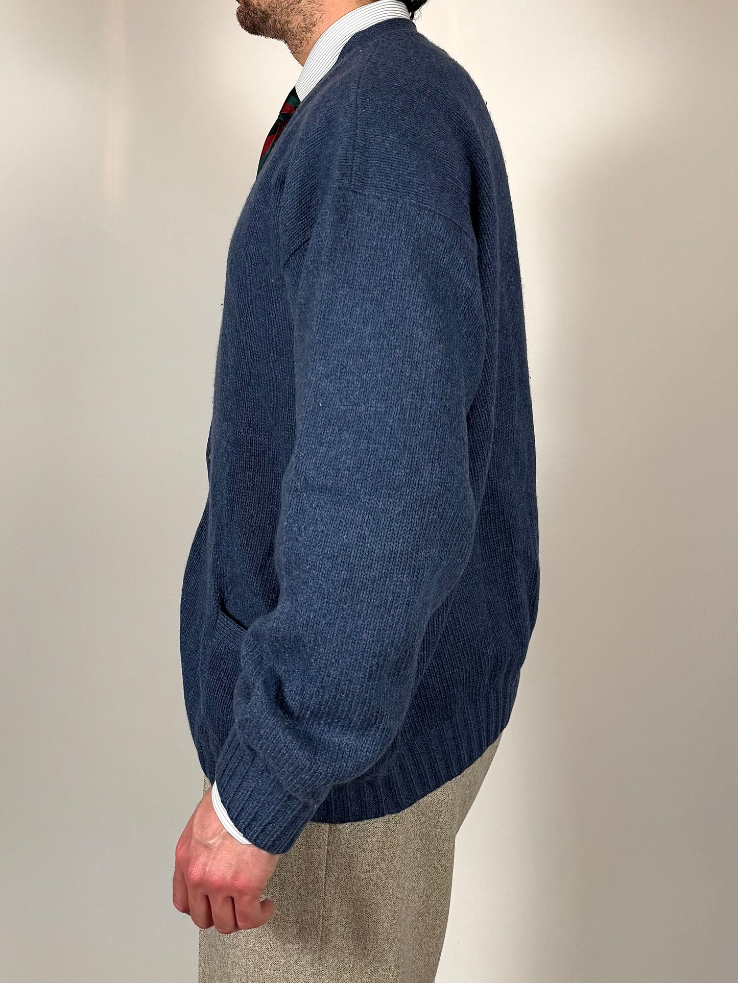 Cardigan vintage Les Copains in pura lana - XL (56-58)