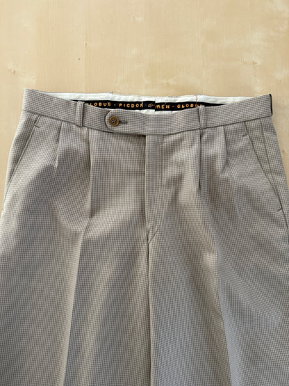 Pantaloni flanella pettinata pied-de-poule - tg. 48