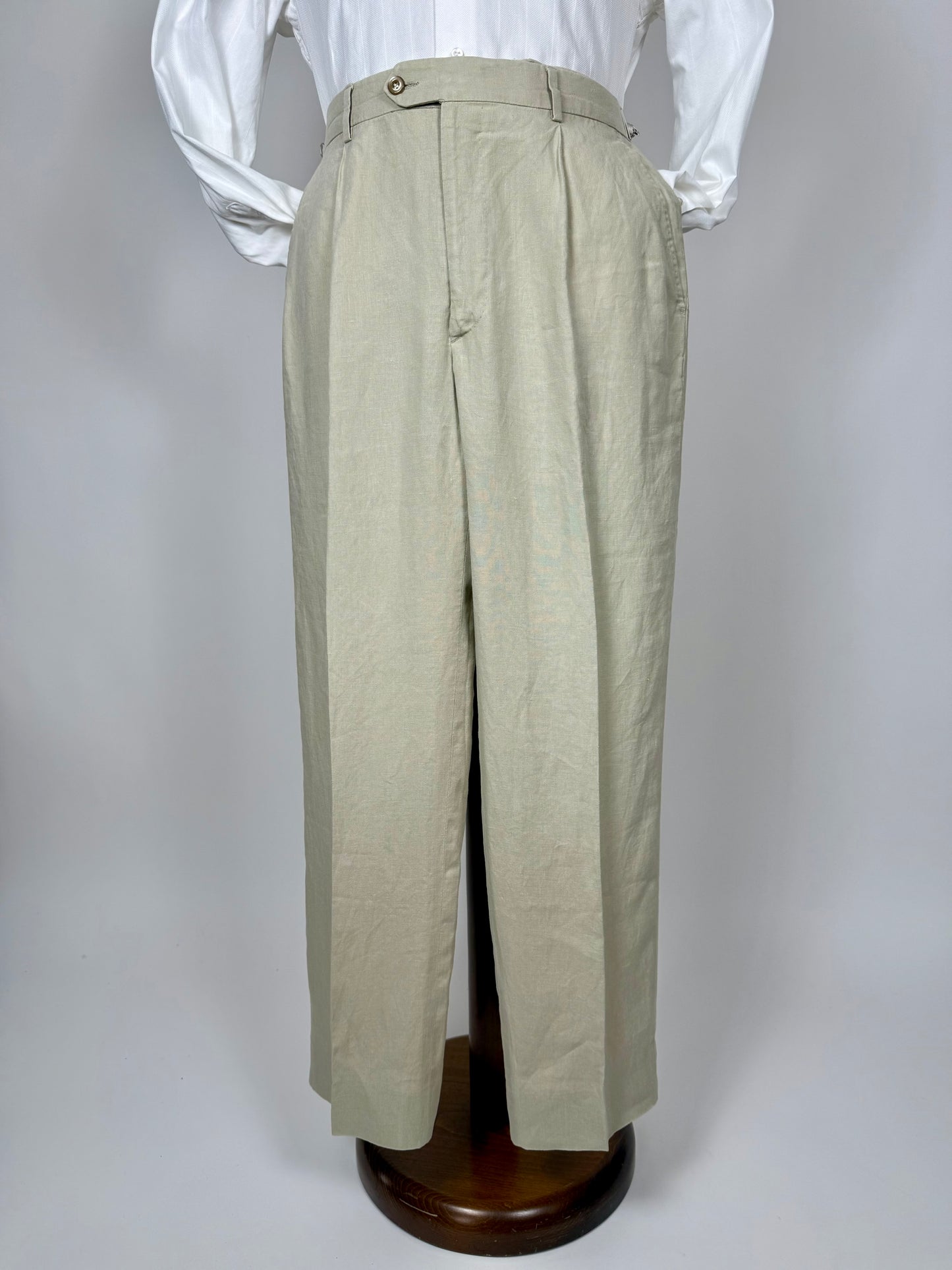 Pantaloni in lino beige sabbia - tg. 50