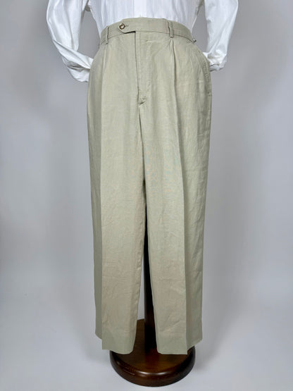 Pantaloni in lino beige sabbia - tg. 50