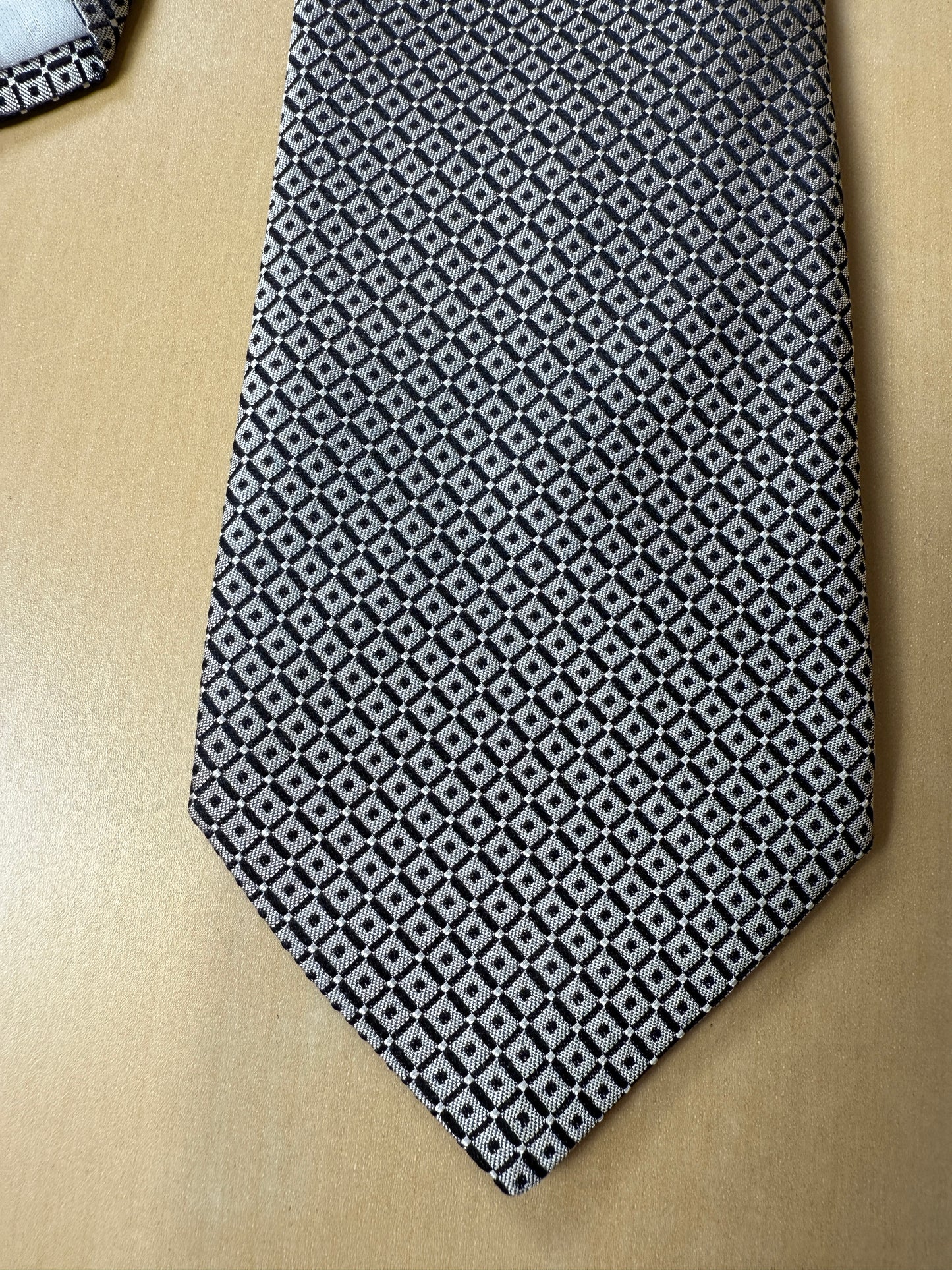 Cravatta Pierre Cardin optical grigio e nero