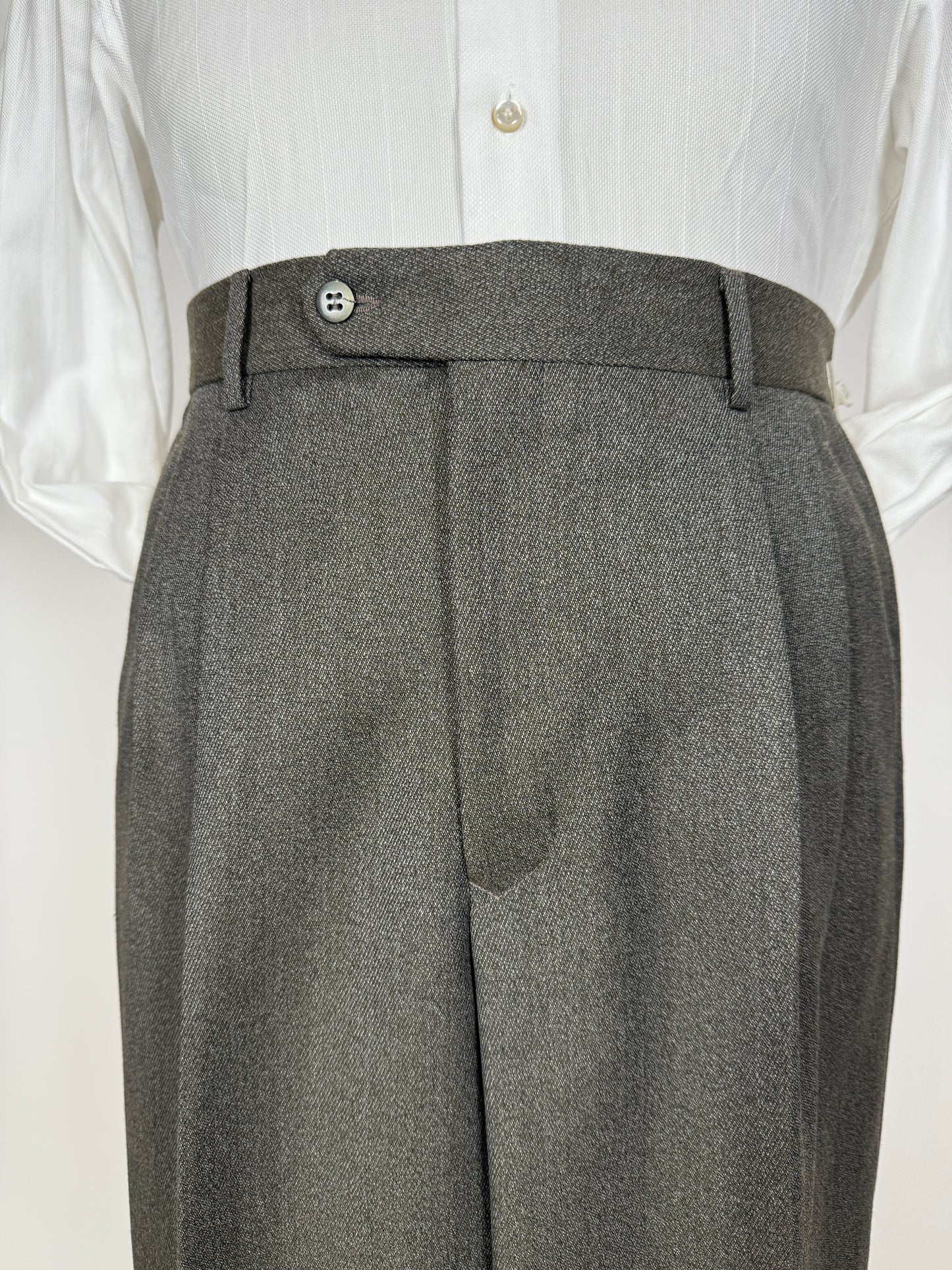 Completo anni ‘80 in covert verde/cachi (NOS) - tg. 48